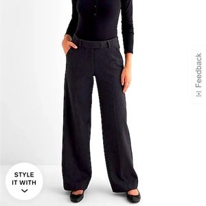 EXPRESS Mid Rise Editor Twill Relaxed Trouser Pant